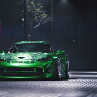 Green Dodge Viper wallpaper