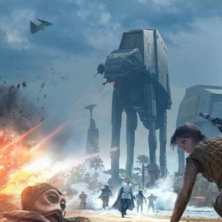 Battle scene wallpaper