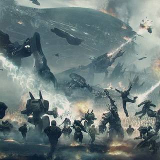 Battle scene wallpaper