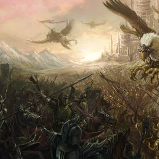 Battle scene wallpaper