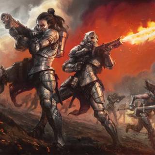 Battle scene wallpaper