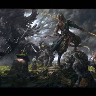 Battle scene wallpaper