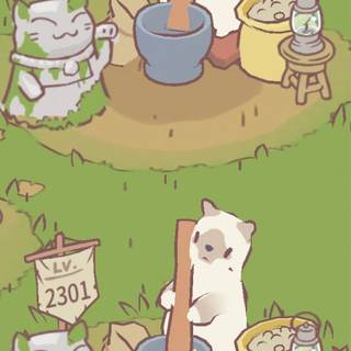 Cats and Soup wallpaper