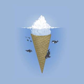 Blue ice cream wallpaper