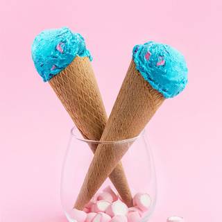 Blue ice cream wallpaper