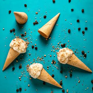 Blue ice cream wallpaper