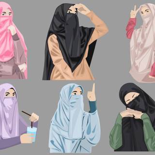 Hijabi collage wallpaper