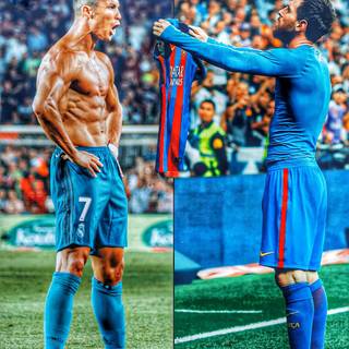 Cristiano and Messi wallpaper