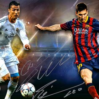 Cristiano and Messi wallpaper