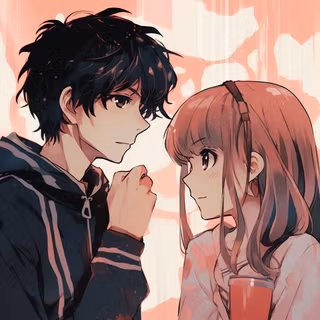 Cute matching couple PFP wallpaper