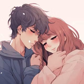 Cute matching couple PFP wallpaper