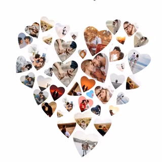 A heart collage wallpaper