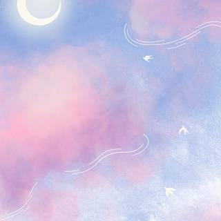 Cotton candy clouds wallpaper