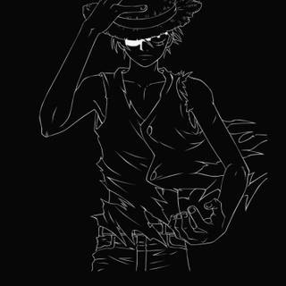 Luffy drawing wallpaper