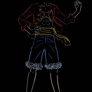 Luffy drawing wallpaper