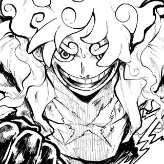 Luffy drawing wallpaper