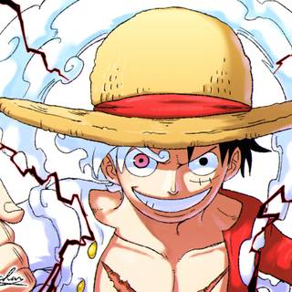 Luffy drawing wallpaper