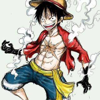 Luffy drawing wallpaper
