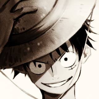 Luffy drawing wallpaper