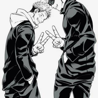 Gojo and Yuji wallpaper