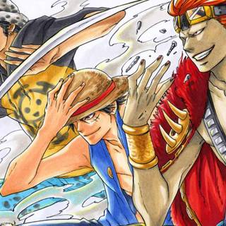 Luffy drawing wallpaper
