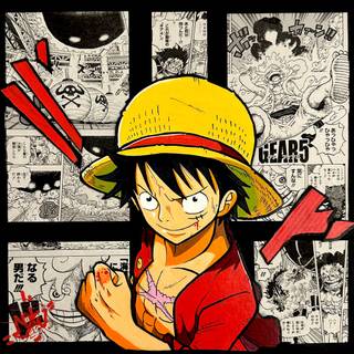 Luffy drawing wallpaper