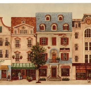 French cafe wallpaper