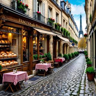 French cafe wallpaper