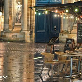 French cafe wallpaper