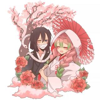 Obanai x Mitsuri wallpaper