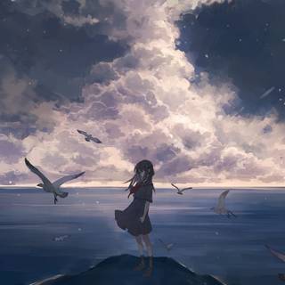 Anime birds wallpaper