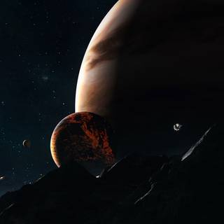 Dark planets 4k wallpaper