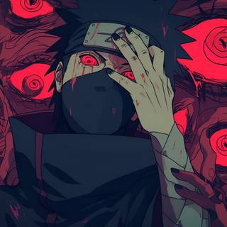 Obito black and white wallpaper