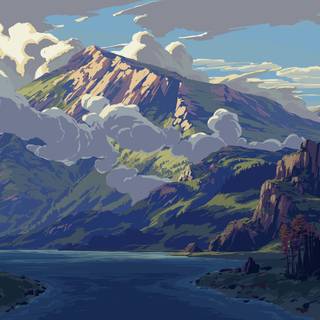 4k mountain art wallpaper