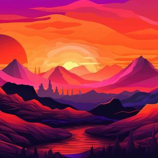 4k mountain art wallpaper