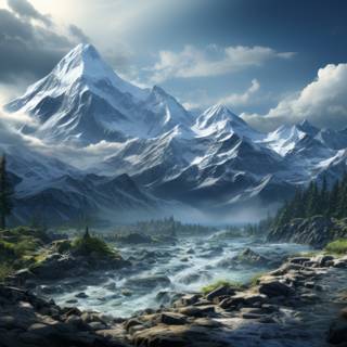 4k mountain art wallpaper