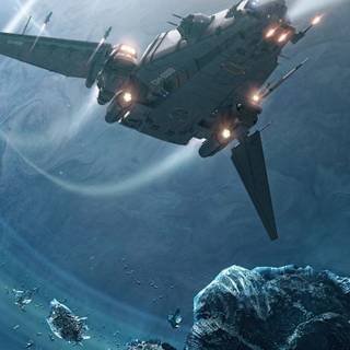 Spaceship mobile wallpaper