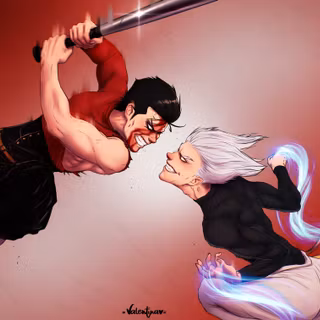 Garou vs Saitama wallpaper