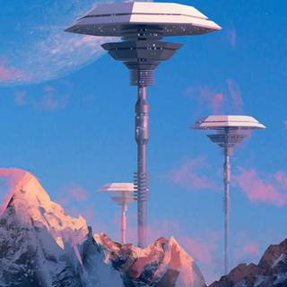 Mars city phone wallpaper