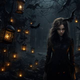 AI girl desktop wallpaper