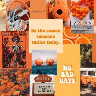 Orange computer aesthetic wallpaper