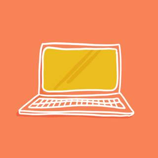 Orange computer aesthetic wallpaper