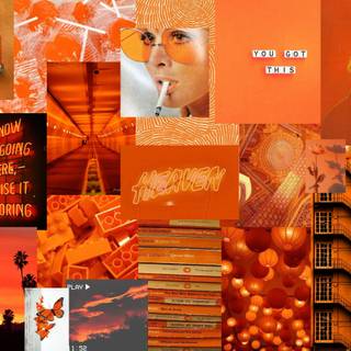 Orange computer aesthetic wallpaper