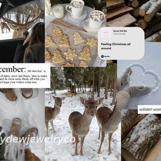 Cute aesthetic winter laptop wallpaper