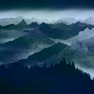 Blue dark winter wallpaper