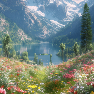 Aesthetic spring nature wallpaper