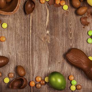 Easter bunny chocolate wallpaper