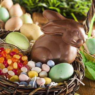 Easter bunny chocolate wallpaper