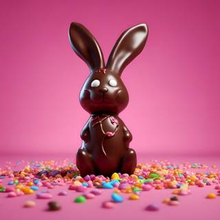 Easter bunny chocolate wallpaper