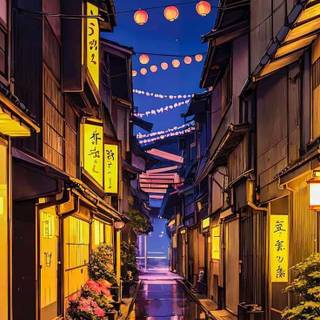 Japan alley wallpaper